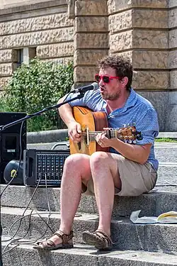Matt Woosey playing at the Zelt-Musik-Festival in Freiburg im Breisgau, Germany, in 2017