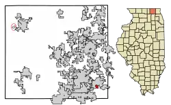 Location of Trout Valley in McHenry County, Illinois.
