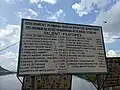 Meghadri Reservoir Information board with estimated costs and other specifications.