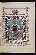 The Masjid al-Haram in Mecca depicted in the Kitāb-i Menāsik-i Hajj (1646)