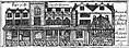 Merchant's Tolzey, Bristol from Millerd's Map. Six 'nails' are in evidence in this view.