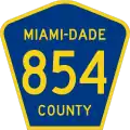County Road 854 marker