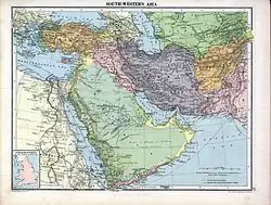 Image 16British ruled Mesopotamia in pink (from History of Iraq)