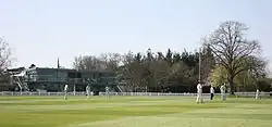 The school cricket ground and pavilion