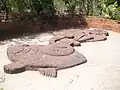 Laterite sculpture of the poet, Mirabai at the Big foot museum.