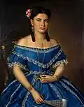 Lady in blue