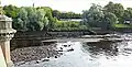 The culverted Molendinar Burn entering the Clyde at Glasgow Green (2020)