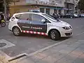 Old patrol car of the Mossos.