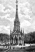 The Monument to the Dynasty in 1880, etching by Armand Heins from L'Illustration nationale[4]