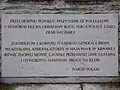 The inscription on the back of the monument