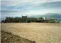 Rear view of station after closure in 1994 all tracks and sidings are gone leaving one platform.