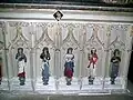 Figures on south side of Corbet/Vernon tomb, including sisters of Roger Corbet.