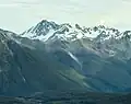 South aspect of Mount Bonpland (left), Bold Peak to right