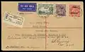 Registered air mail cover from NSW to Wahgi River endorsed "Delivered Mt Hagen drome 10am 30.5.33/CRGurney/Pilot" (30 May 1933)