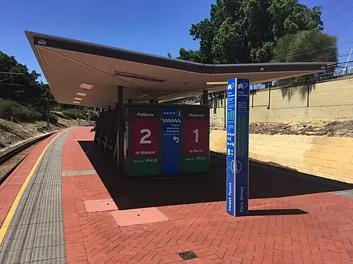 Mount Lawley station platform