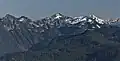 Northwest aspect of Mount Tommy Thompson (centered) seen from Sauk Mountain