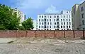 The back of the Complex of High Schools and Economics No. 1 at 10 Stawki Street
