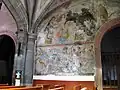 One of the murals inside the church