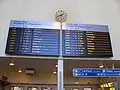The old timetable display at the station hall