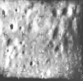 Altitude: 3.6 miles (5.8&nbsp;km). Features: Angular rock mass in crater at upper left. Preliminary study indicates the mass to be several separate chunks.