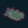Aerial image of an island.