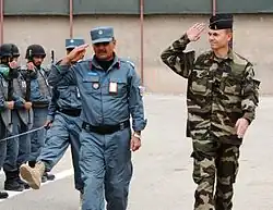 Camouflage Central-Europe with a shirt worn by a French Gendarmerie general, on the right.