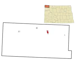 Location of Crosby, North Dakota
