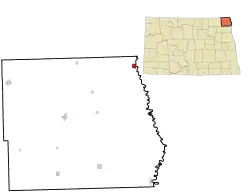 Location of Pembina, North Dakota