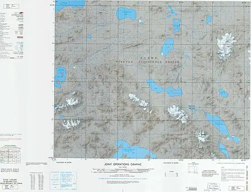 Map including Yahsierh Tso (Yeshil Kul)