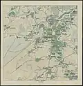 Topographical map of Ngawi and surroundings, ca. 1872