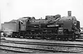 Steam locomotive no. 3851 of the N.S. from the D.R.B. (originally number 38 3733) in Hengelo (1946)