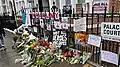 Memorial to Alexei Navalny across from Russian Embassy in London, 17 February 2024