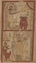 Folio 9r: Saint Luke; Saint John and Saint Prochorus