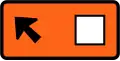 Detour - follow square symbol (veer left)