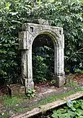 The north porch of Tyneham House, now in the gardens of Athelhampton House.