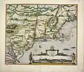 Map of New Netherland, with New England
