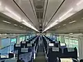 Train interior in 2021