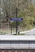 Platform and station sign