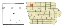 Location of Primghar, Iowa