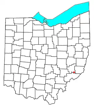 Location of Harriettsville, Ohio