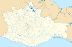 Location of the municipality in Oaxaca
