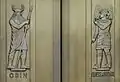 Sculpted bronze figures of Odin and Quetzalcoatl (1939)