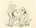 Engraving from Dominique Vivant Denon's Oeuvre Priapique. 1793