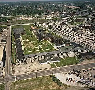 Aerial view in 1990