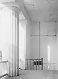 Staircase from balcony to ground level.