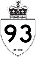 Highway 93 marker