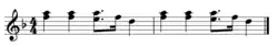 Opening vamp of "New York, New York"
