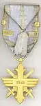 Golden Cross rank with two bars, reverse