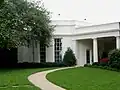 Exterior of the modern Oval Office, completed in 1934.