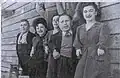 Vintage photo of a family with pseudoachondroplasia